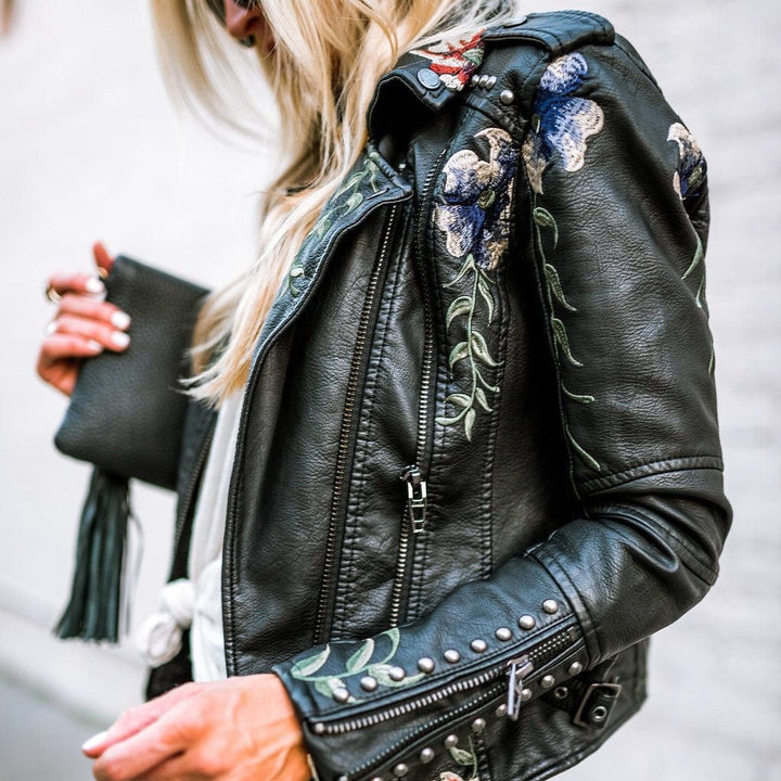 Niki - Black Floral Night Jacket