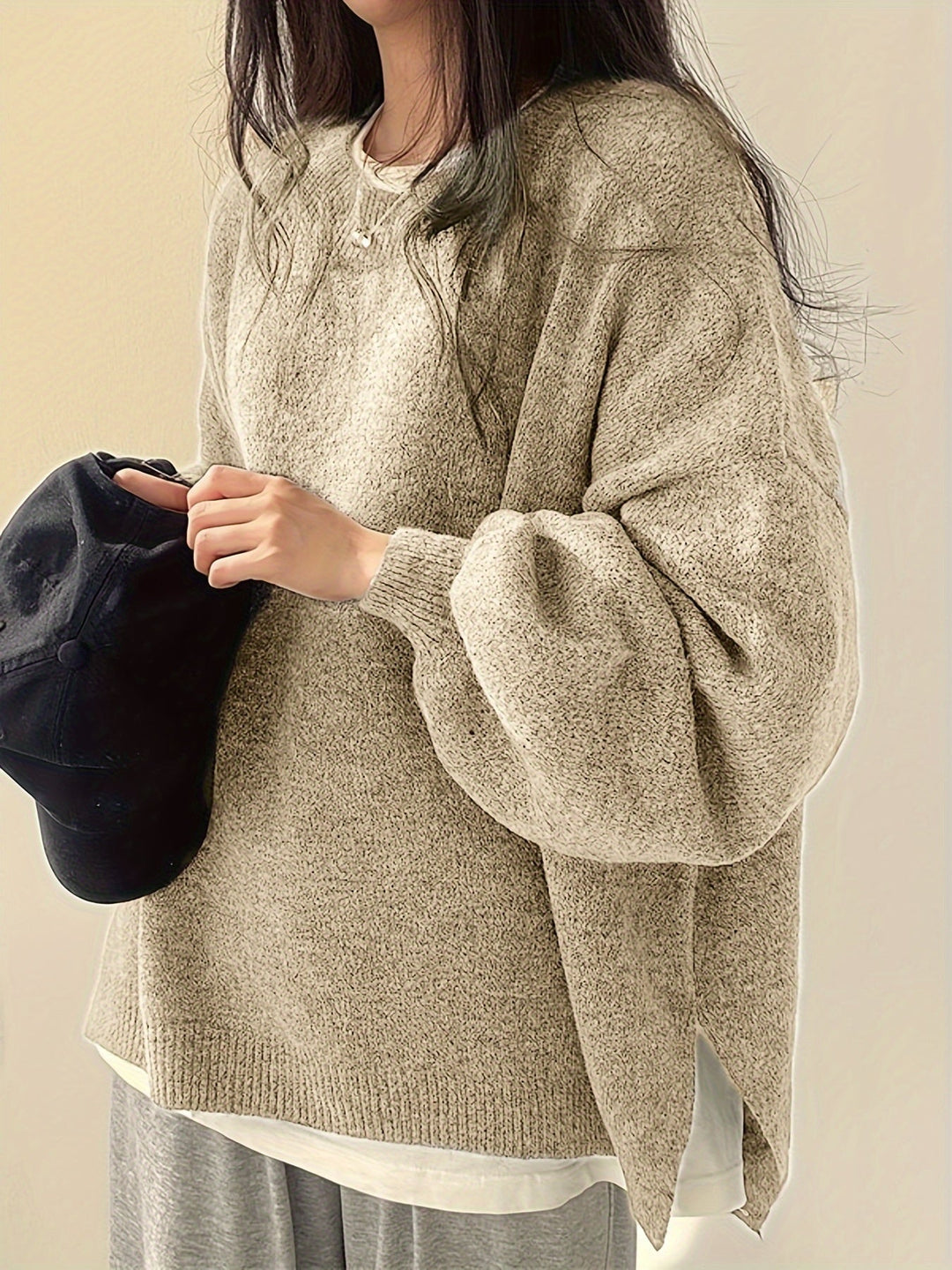 Monroe™ - CLASSIC CREW NECK LONG SLEEVE SWEATER