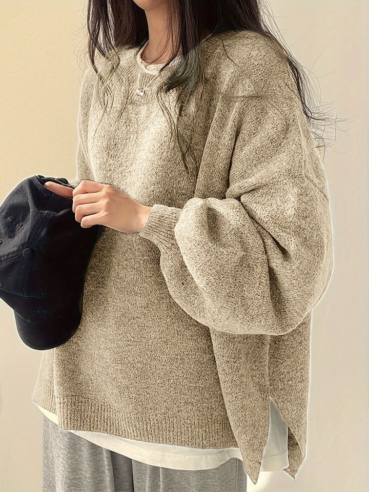 Monroe™ - CLASSIC CREW NECK LONG SLEEVE SWEATER