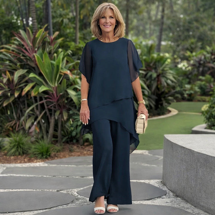 Herlene™ | Chic Asymmetric Top & Trouser Set