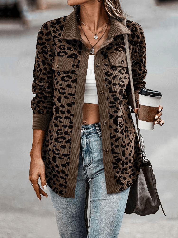 Harriet - Stylish Leopard Print Jacket